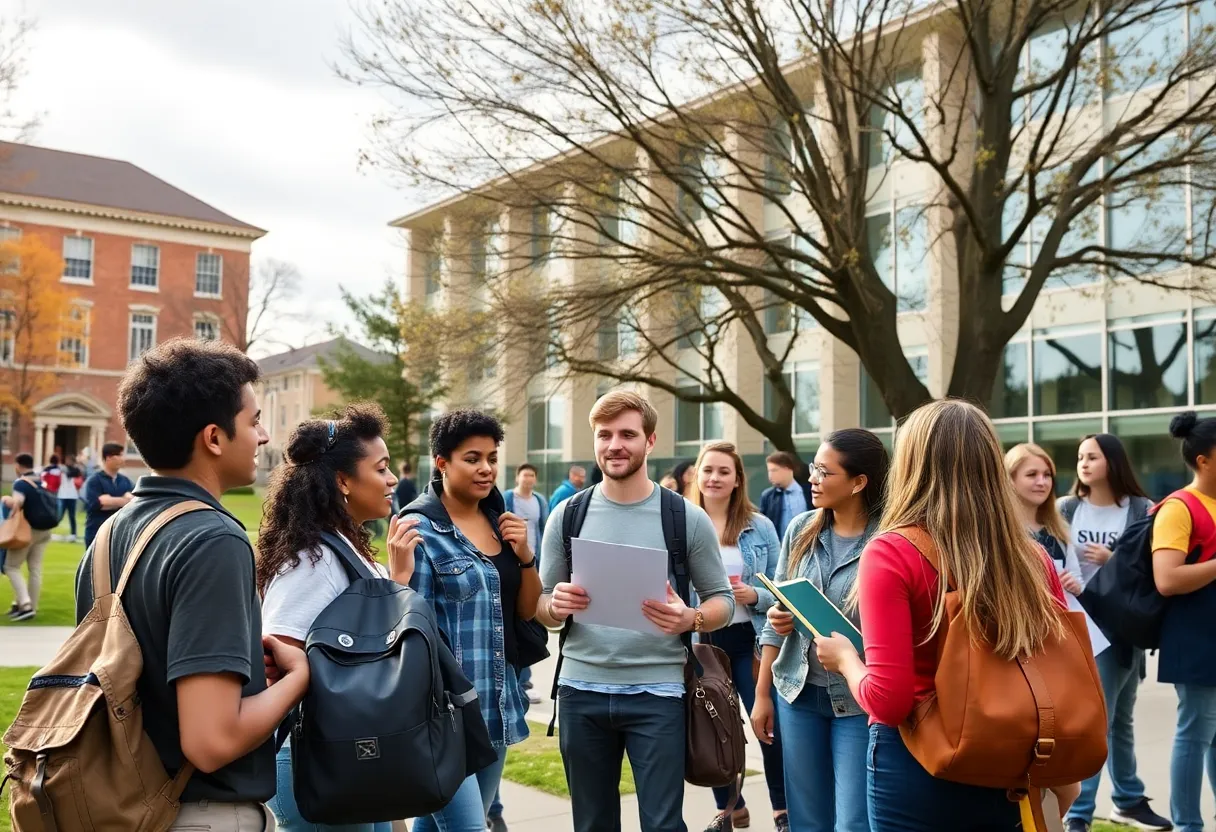 Students on University of Tennessee campus engaging in diverse activities