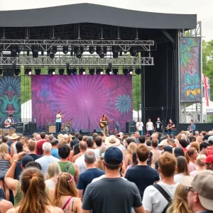 Crowd enjoying performances at the Big Ears Festival in Knoxville