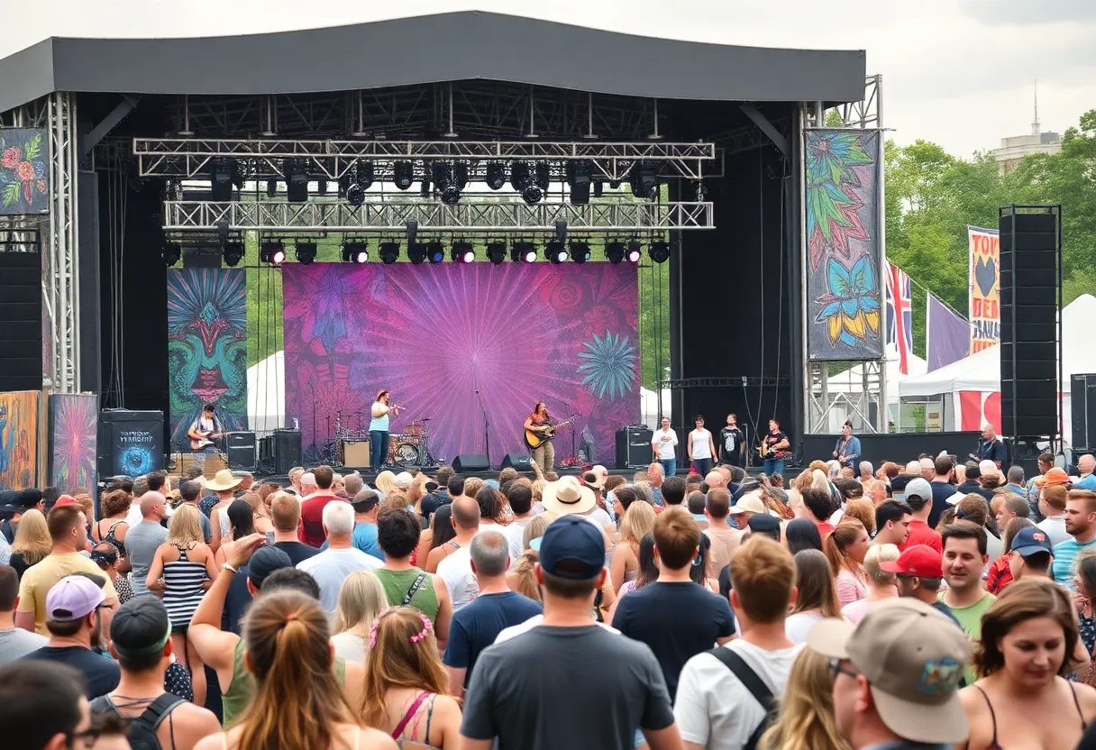 Crowd enjoying performances at the Big Ears Festival in Knoxville