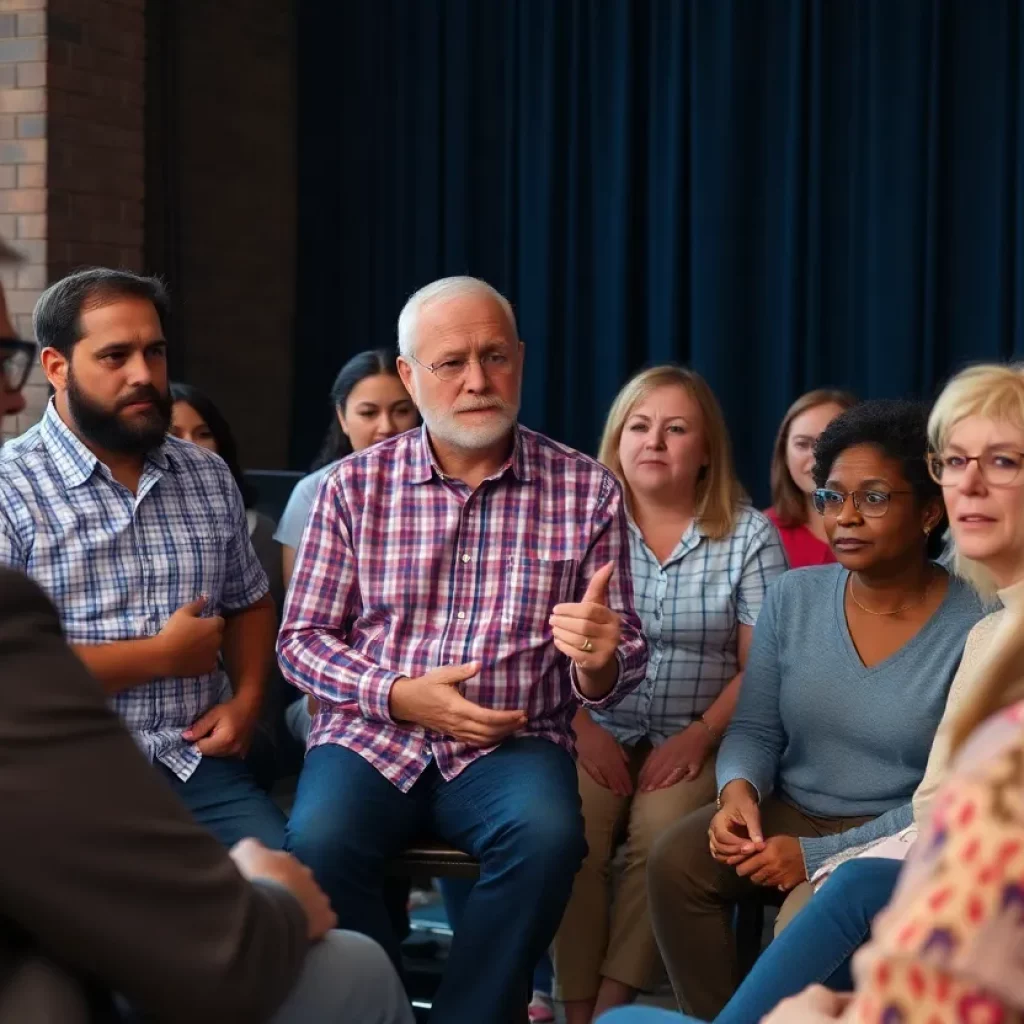 Knoxville residents discussing the dangers of fake news.