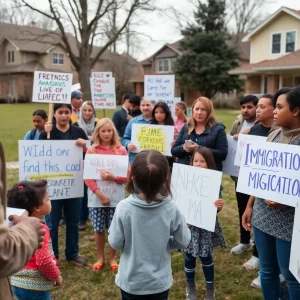 Local community members discussing immigration concerns in Knoxville
