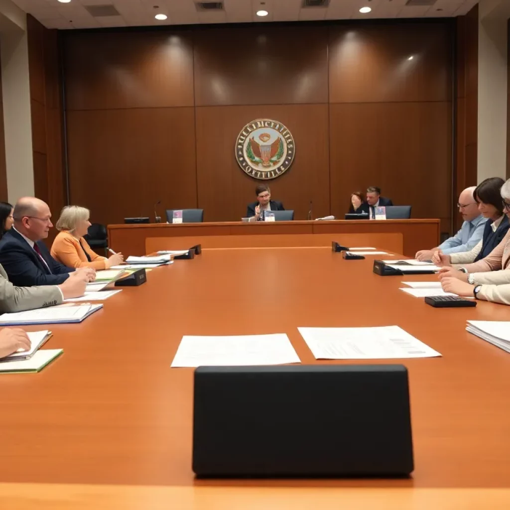 City officials discussing budget proposals in Knoxville