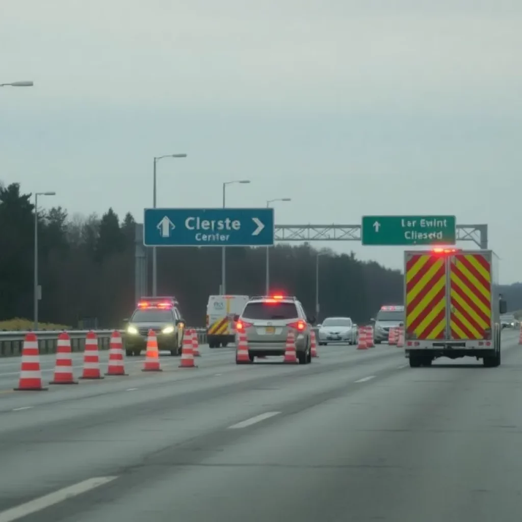 Emergency response at the site of a fatal crash on Clinton Highway in Knoxville.