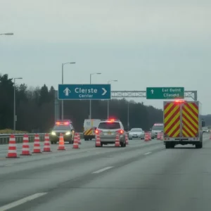 Emergency response at the site of a fatal crash on Clinton Highway in Knoxville.