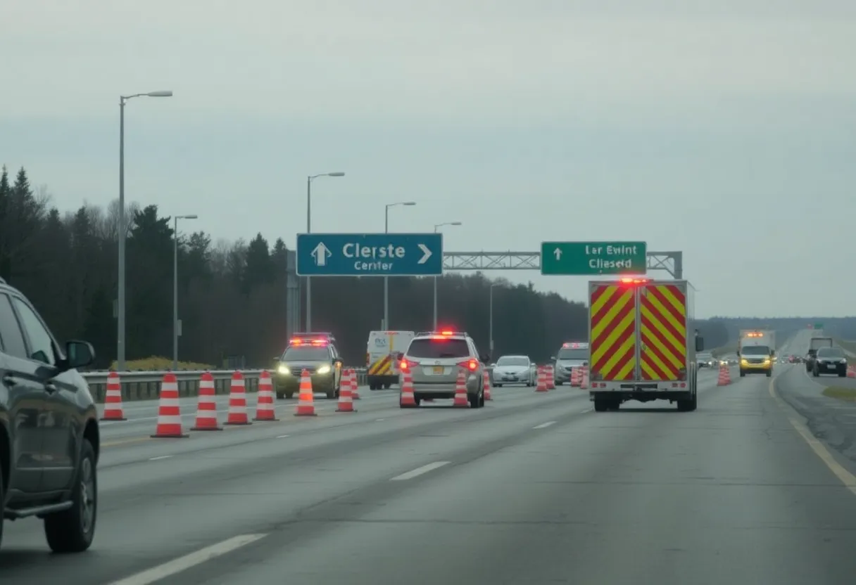 Emergency response at the site of a fatal crash on Clinton Highway in Knoxville.
