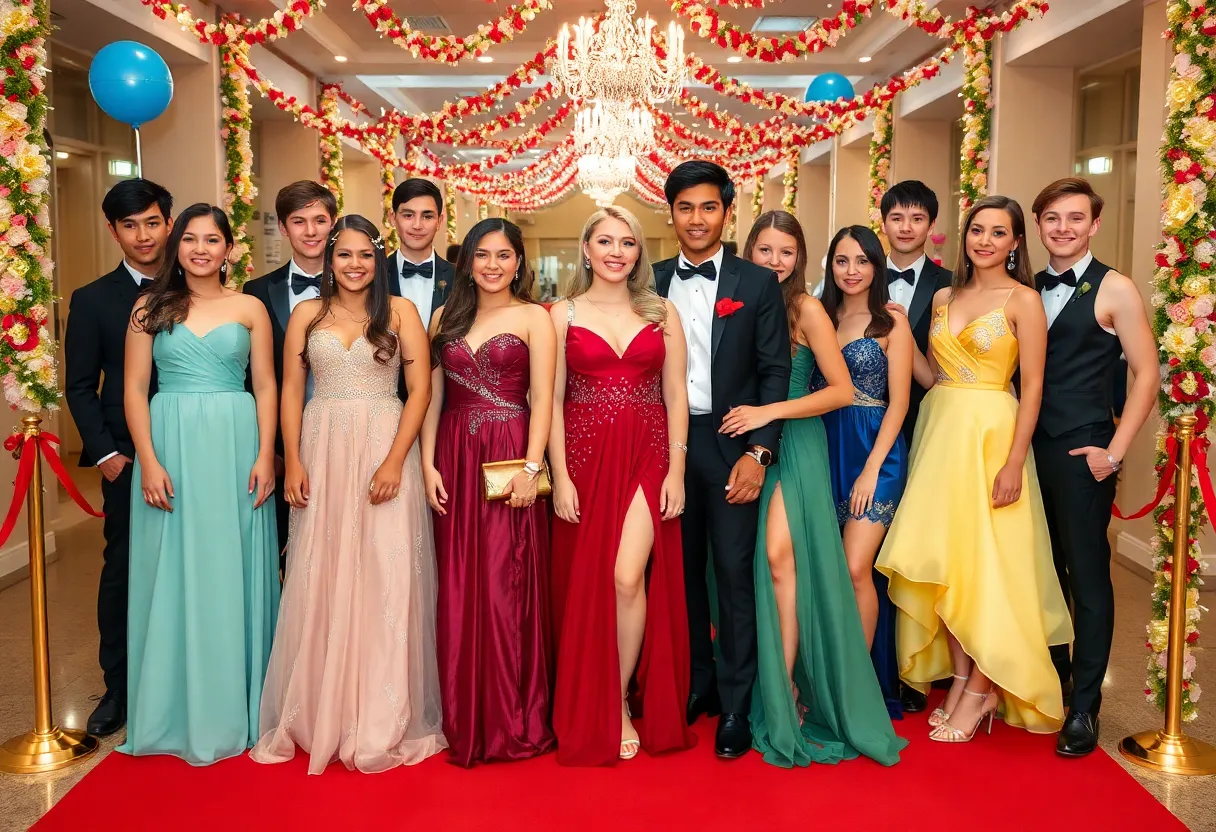 Students celebrating prom season at Knoxville high schools in 2025.