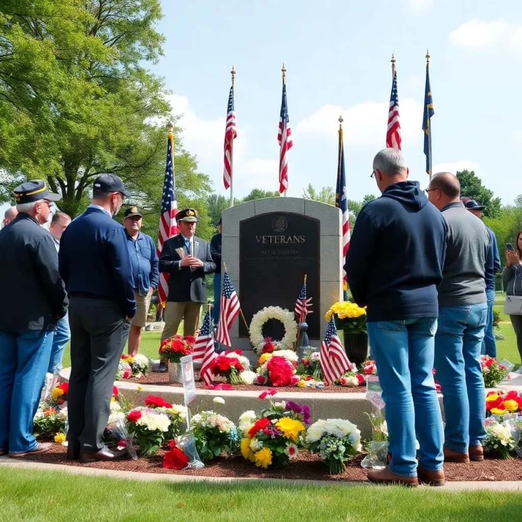 Veterans and community members gather for a Vietnam War commemoration ceremony in Knoxville