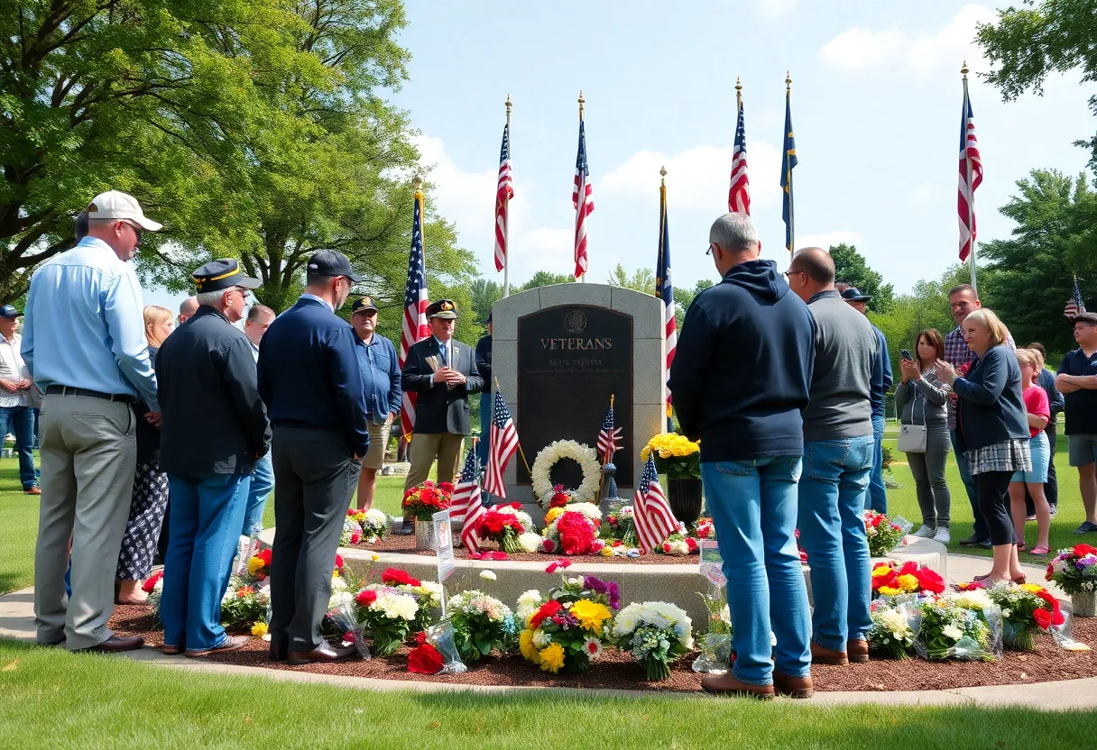 Veterans and community members gather for a Vietnam War commemoration ceremony in Knoxville