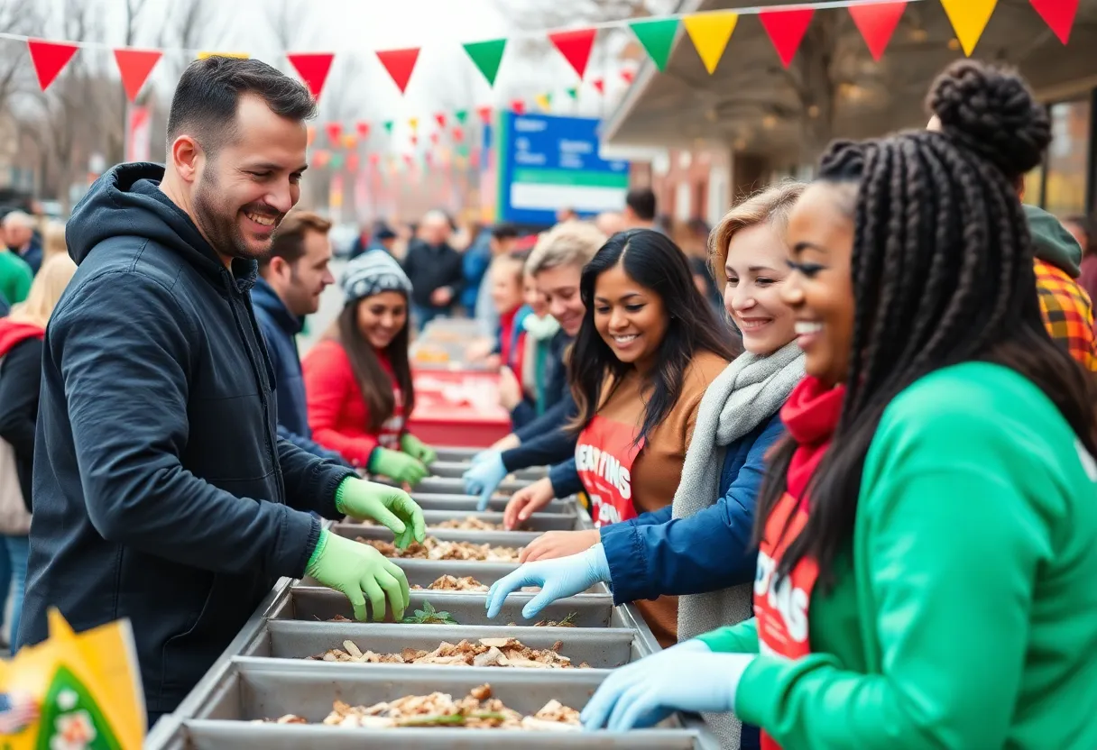 Community volunteers participating in Pilot's Miles of Good initiative.