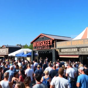 Crowd enjoying the Southern Skies Music & Whiskey Festival in Knoxville.