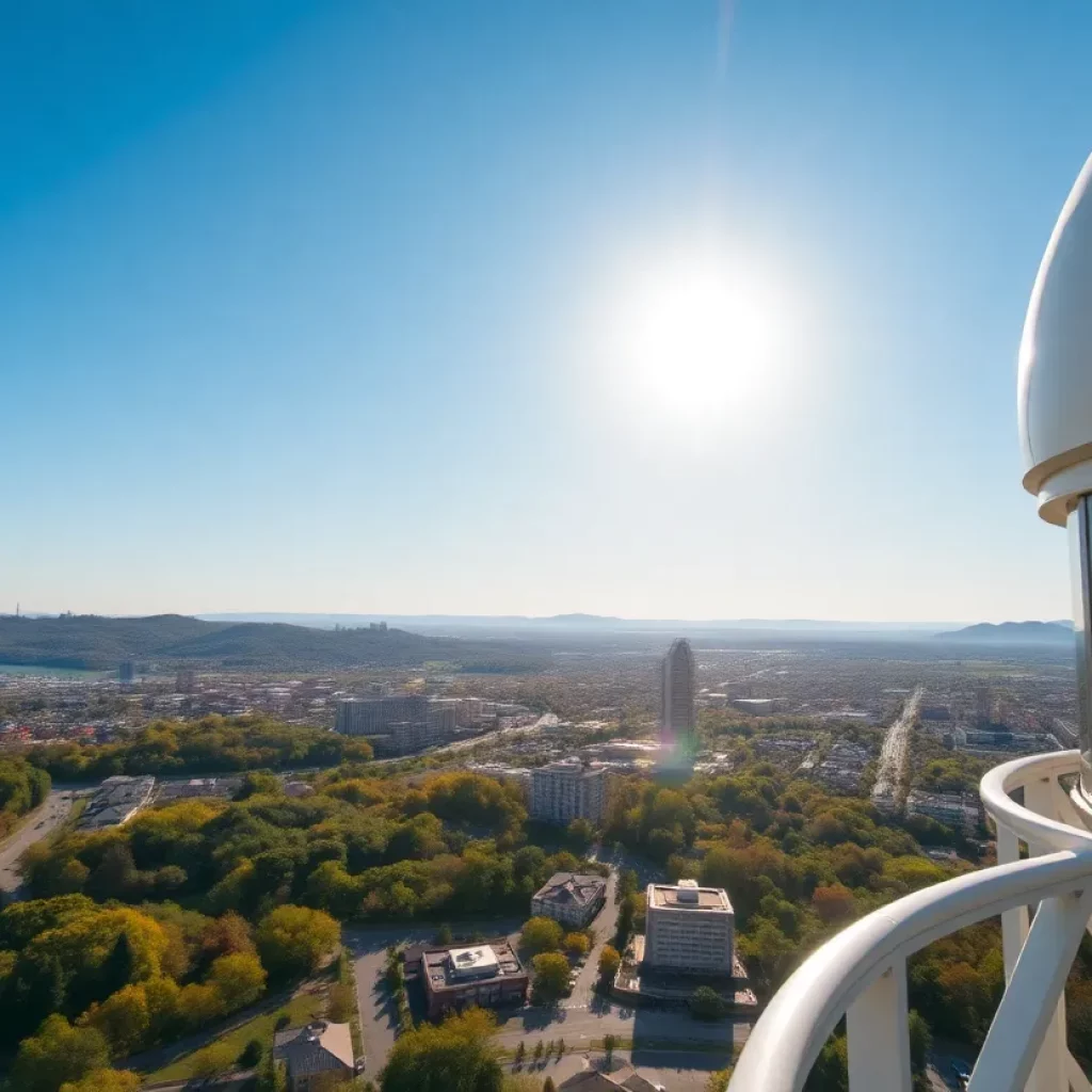 Panoramic view of Knoxville from the Sunsphere