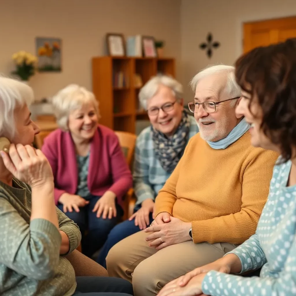 Seniors receiving audiology and social services at the Anderson County Senior Center