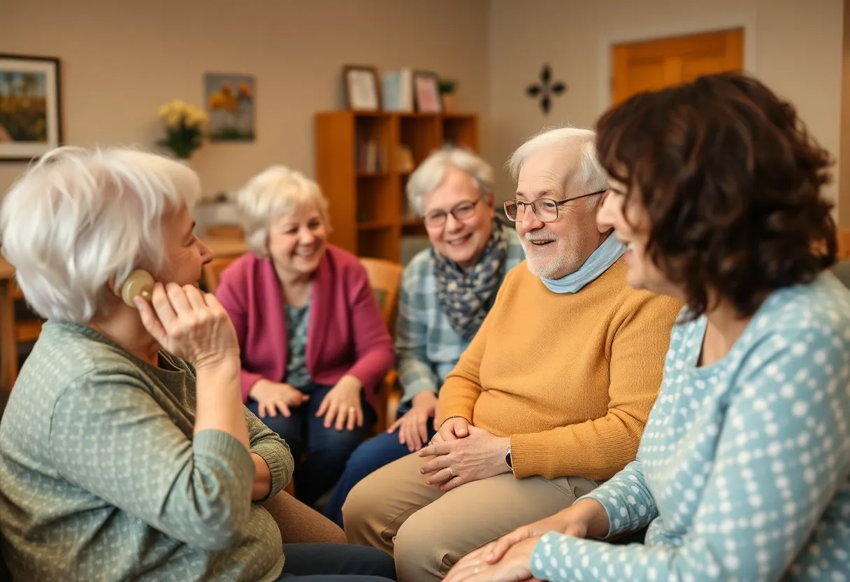Seniors receiving audiology and social services at the Anderson County Senior Center
