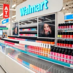 Self-service nail polish mixing kiosk in Walmart