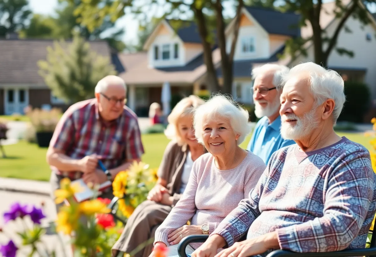 Seniors enjoying the Golden Age Retirement Village