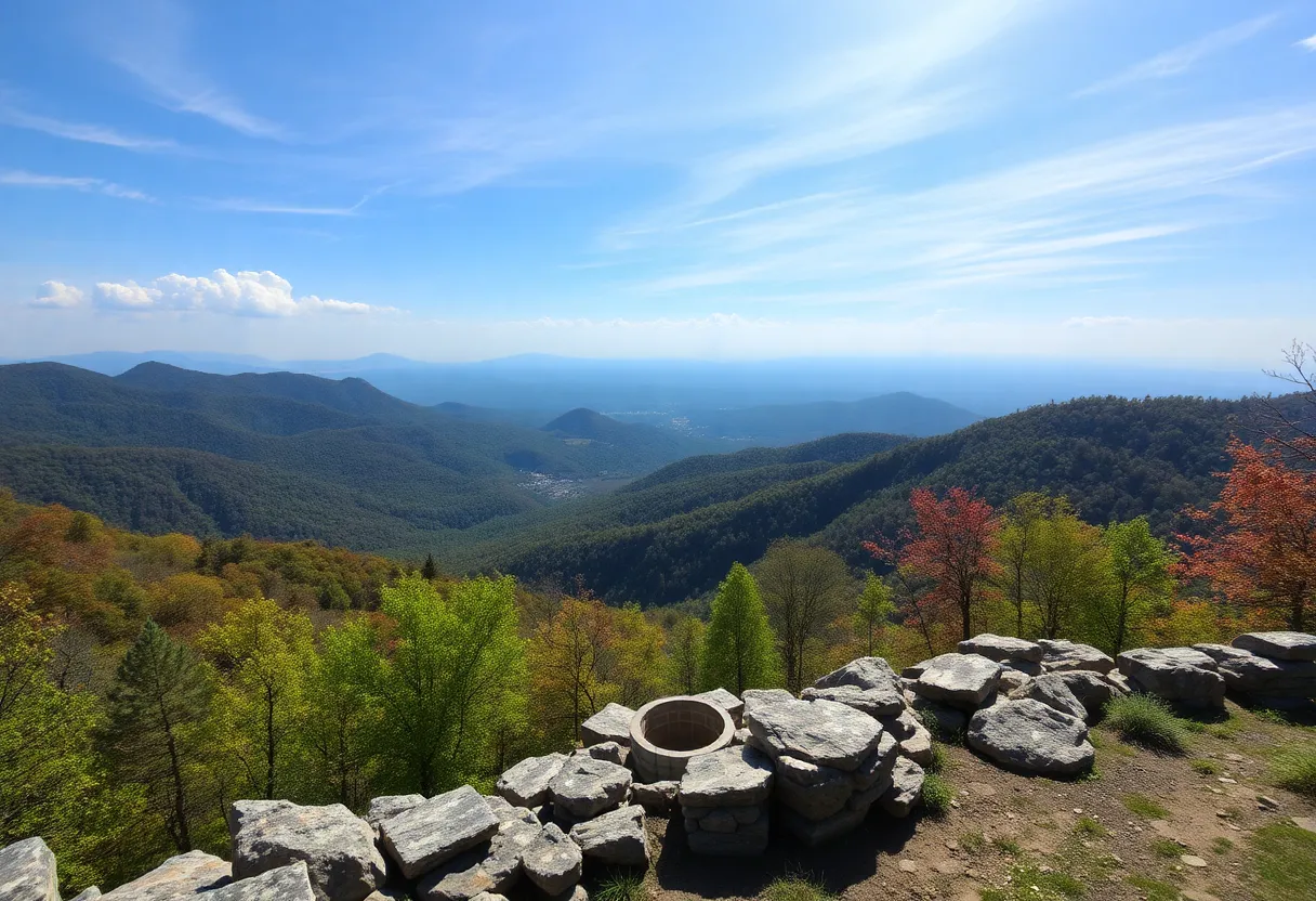 Scenic view of the Great Smoky Mountains with lush greenery.