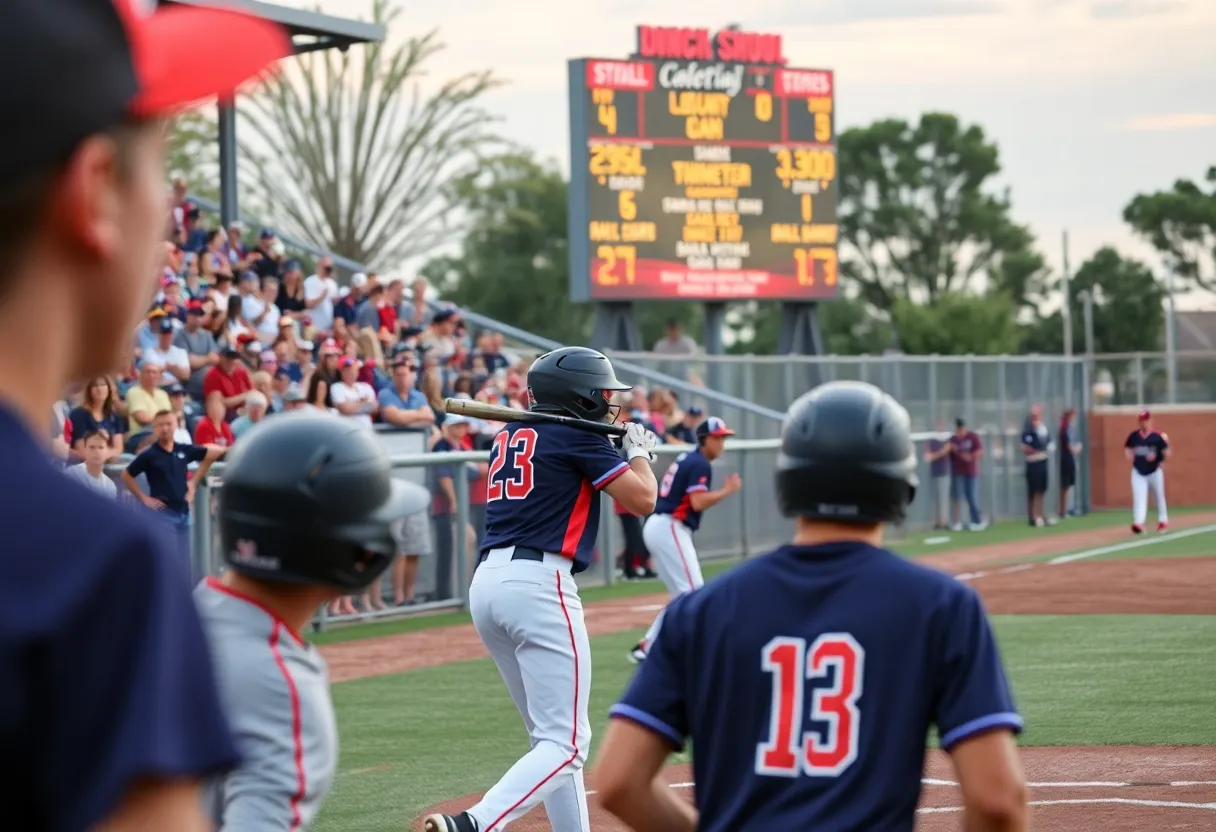 Exciting moment from a high school baseball game