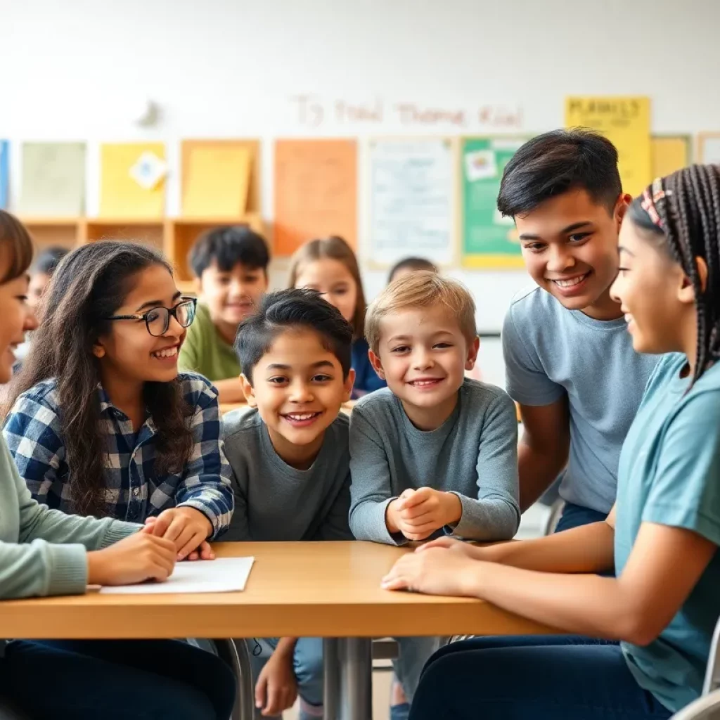 Students with and without disabilities learning together in an inclusive classroom.
