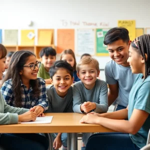 Students with and without disabilities learning together in an inclusive classroom.
