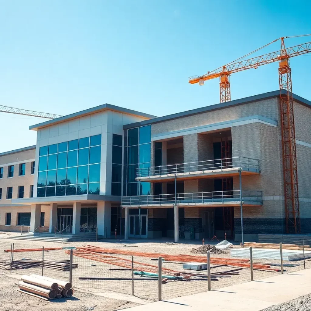 Construction site of the new Knox County elementary school