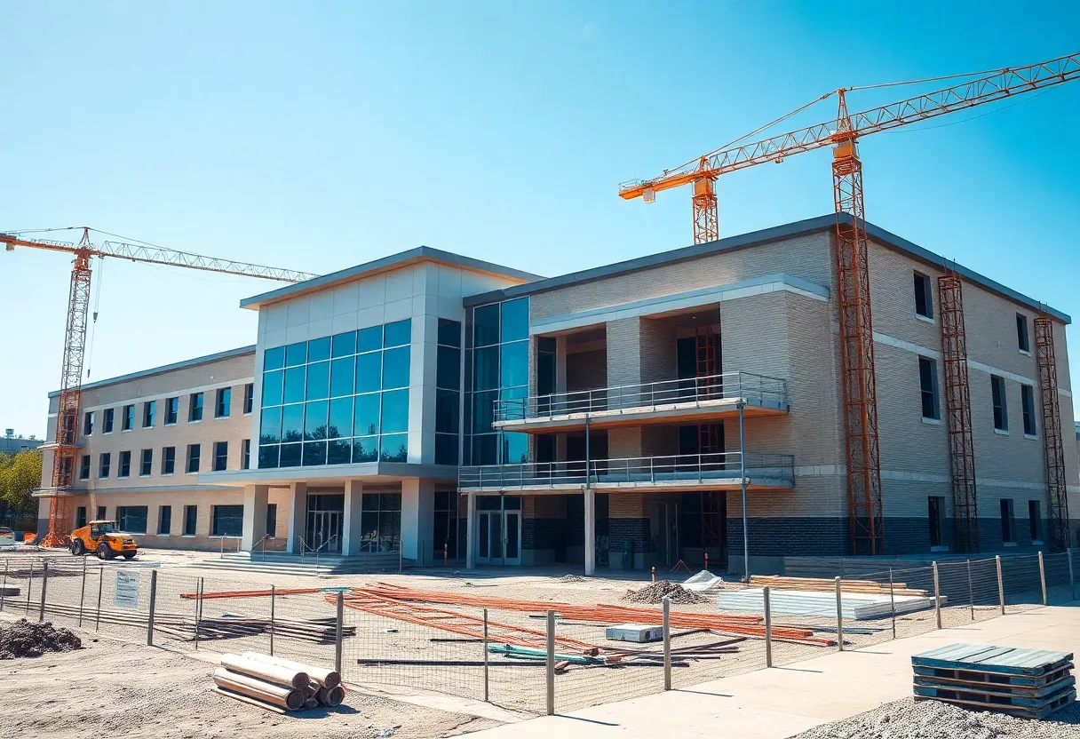 Construction site of the new Knox County elementary school