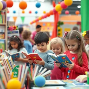 Children engaging in fun activities at the Children's Festival of Reading in Knoxville.