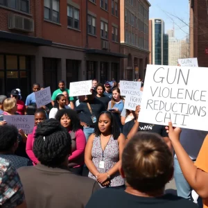 Community members discussing gun violence reduction strategies in Knoxville