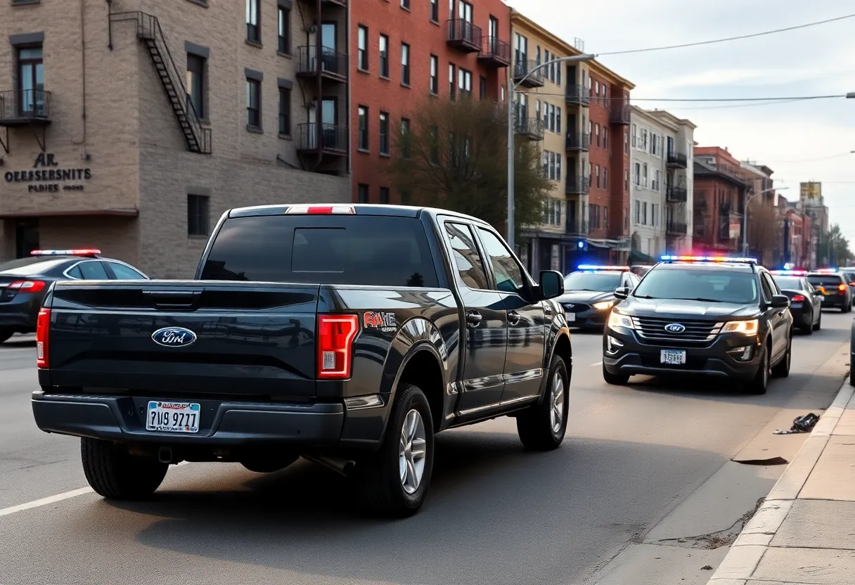 Police activity at a shooting scene in Knoxville