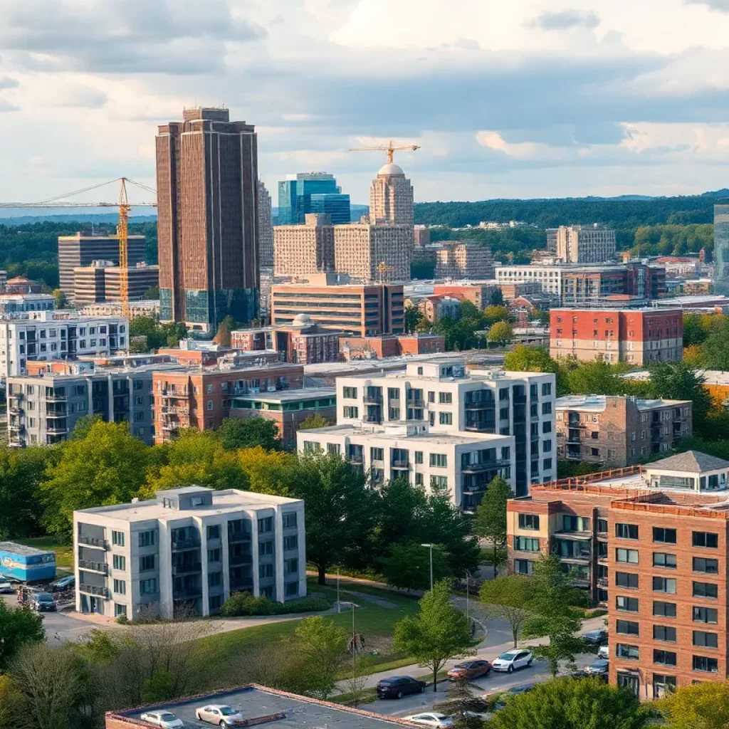 Knoxville cityscape showing housing developments
