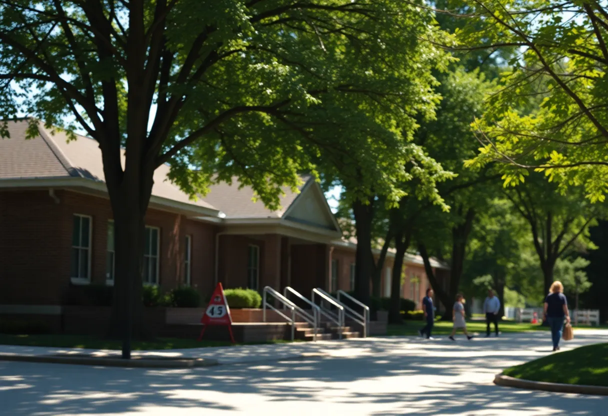 A Knoxville school campus emphasizing safety