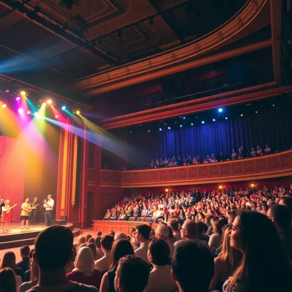 Audience enjoying a theatrical performance in Knoxville