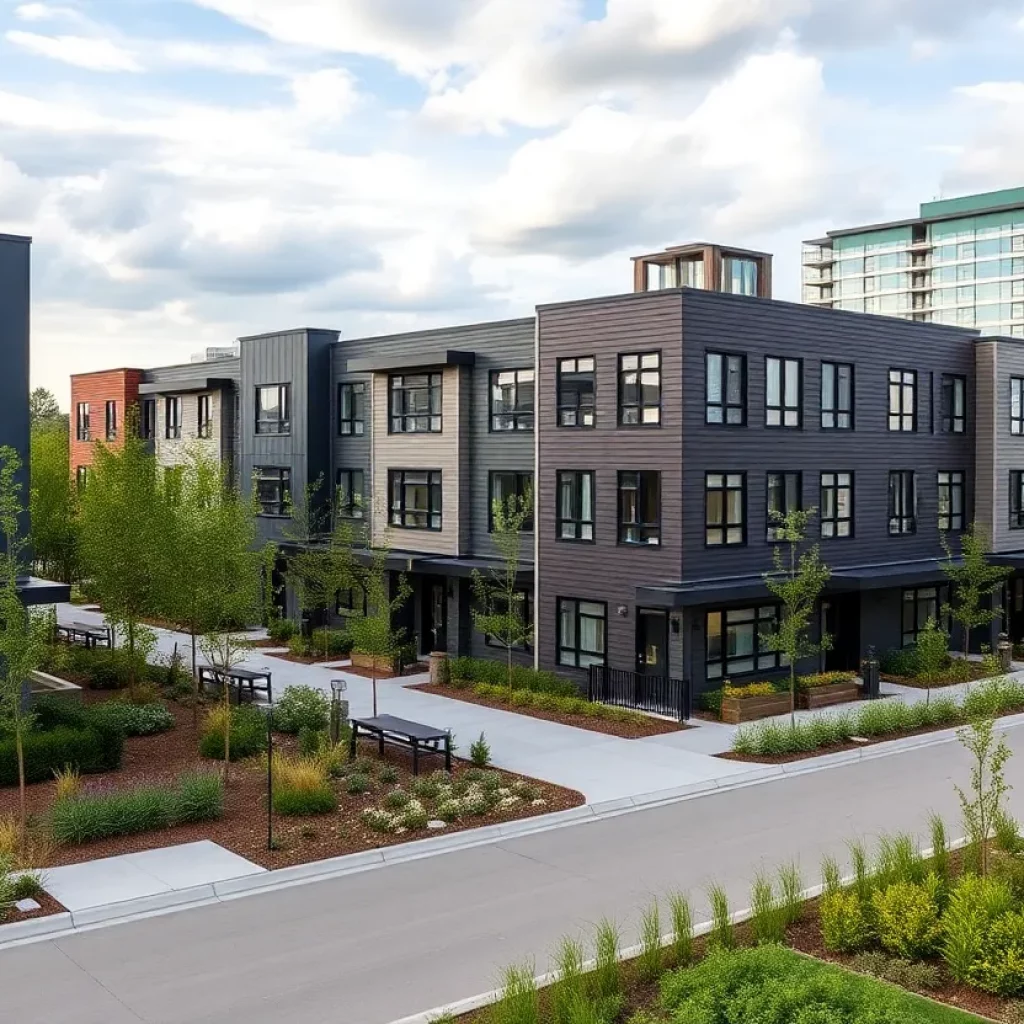 Modern townhome development in Happy Holler, Knoxville