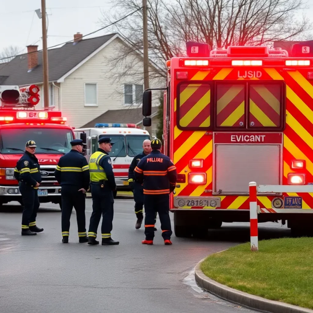 Emergency responders attending to a gas leak in Maryville