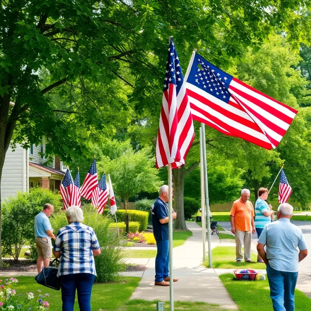 Community gathering in Knoxville for Memorial Day celebrations