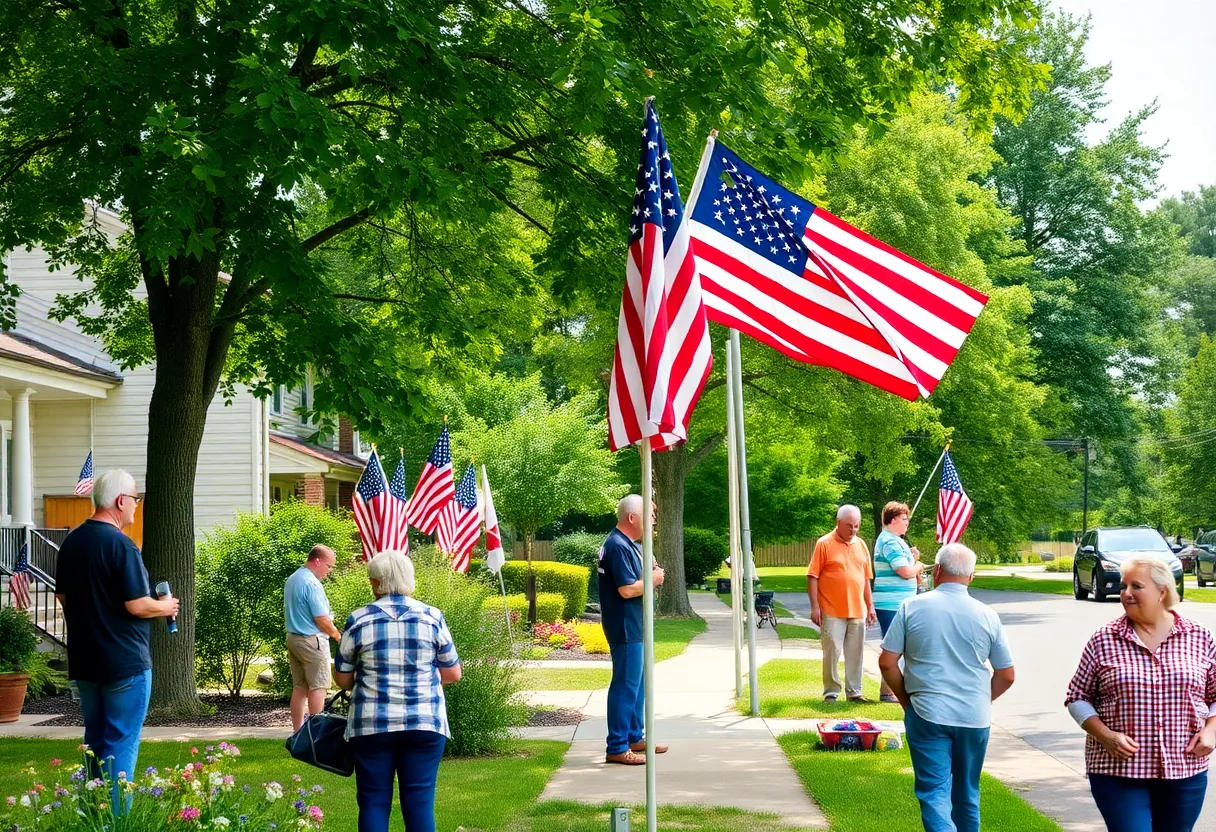 Community gathering in Knoxville for Memorial Day celebrations