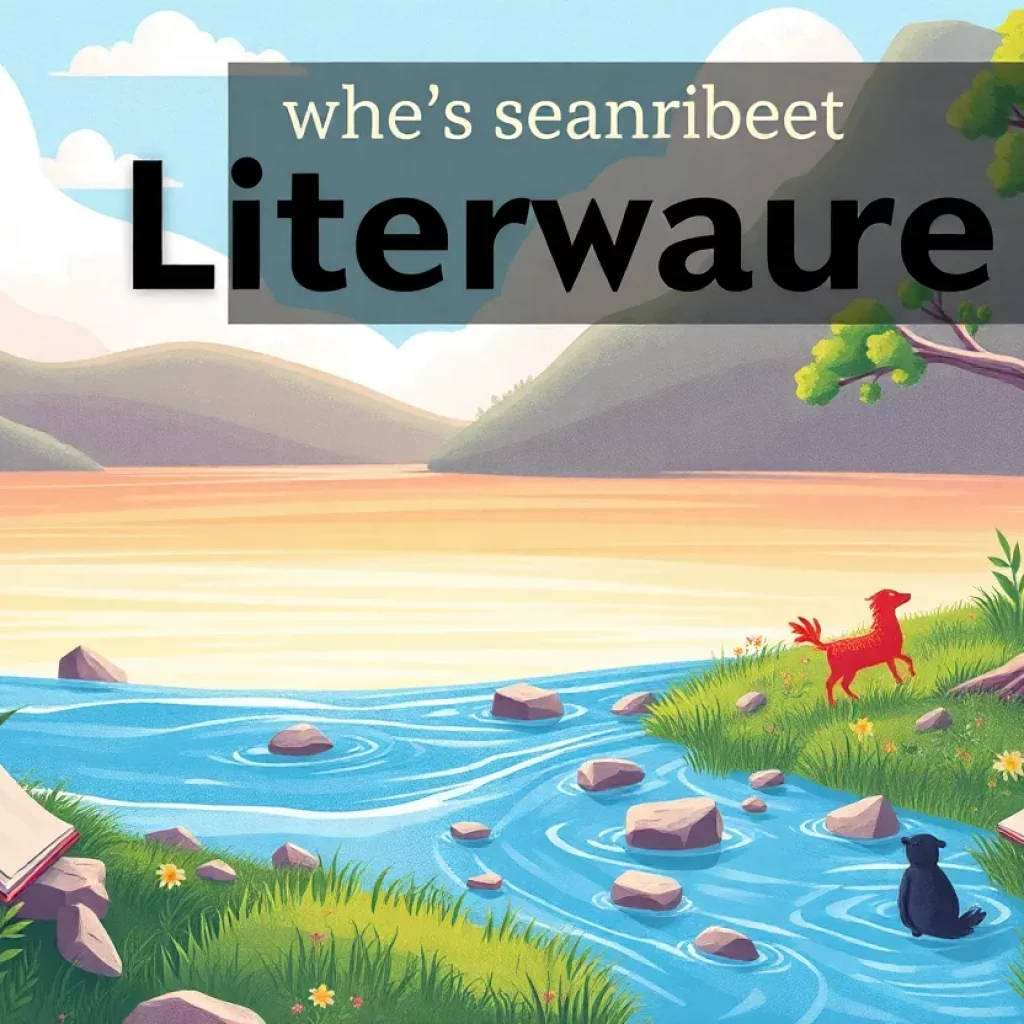Cover illustration of Of Words & Water, showcasing a river and nature.