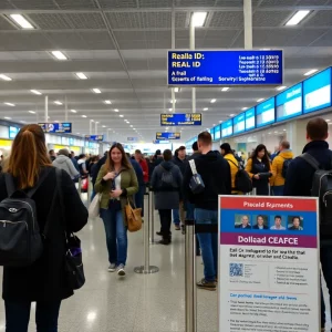 Travelers presenting REAL ID at airport security