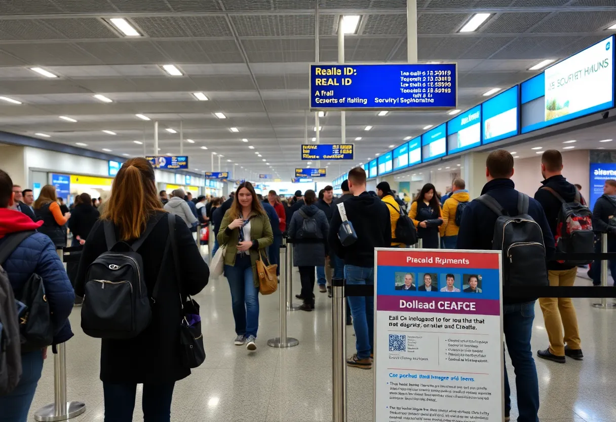Travelers presenting REAL ID at airport security