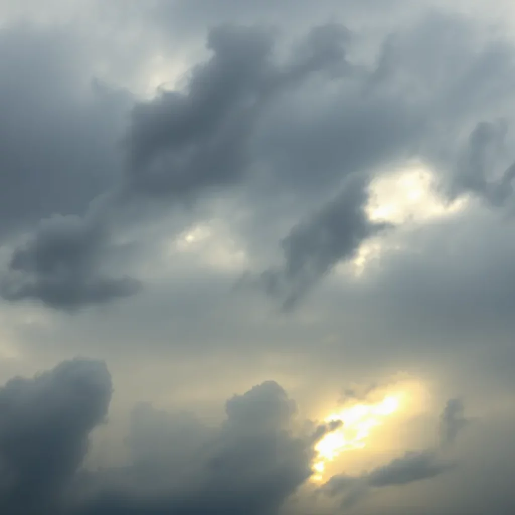Dark storm clouds over East Tennessee highlighting the severe weather alert