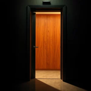 Dramatic scene from Stuck Elevator opera illustrating entrapment.