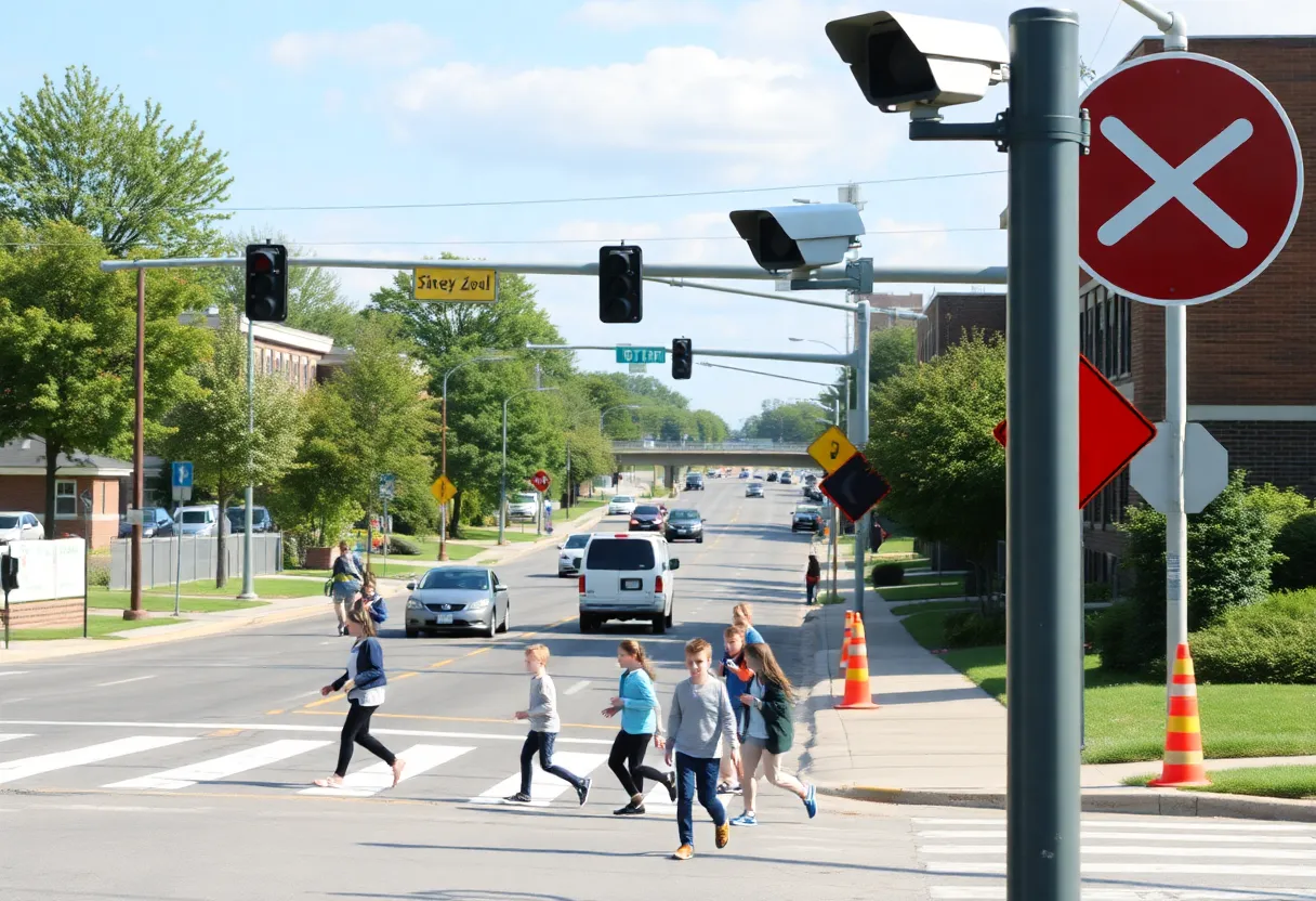 Traffic camera monitoring school zone in Knoxville