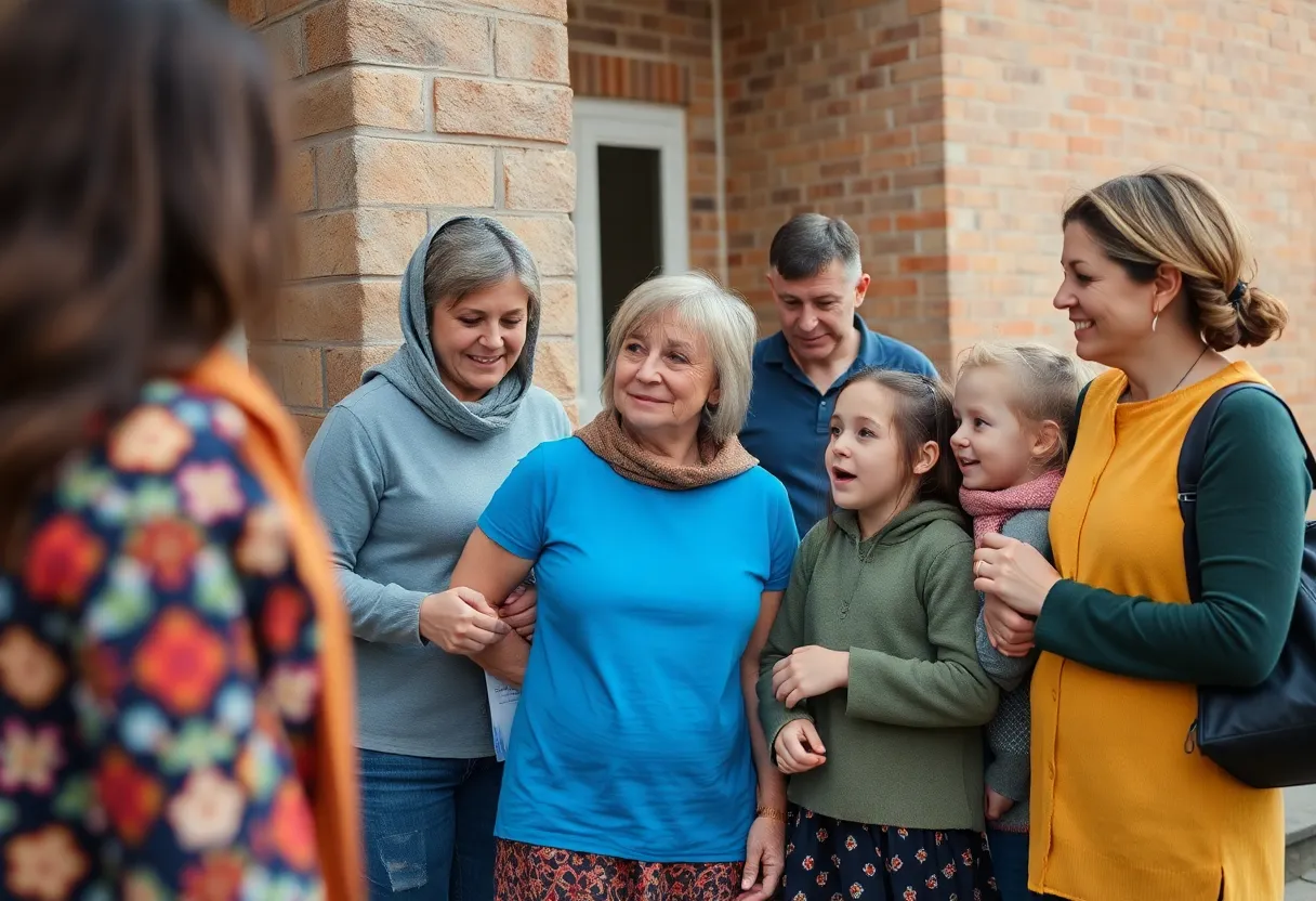 Ukrainian refugee families receiving community support in Knoxville.