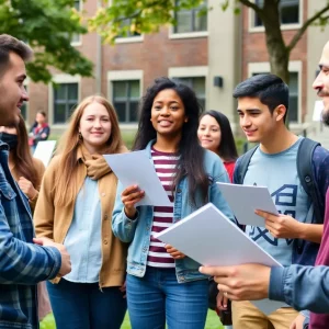 Students engaged in discussion about antisemitism on campus