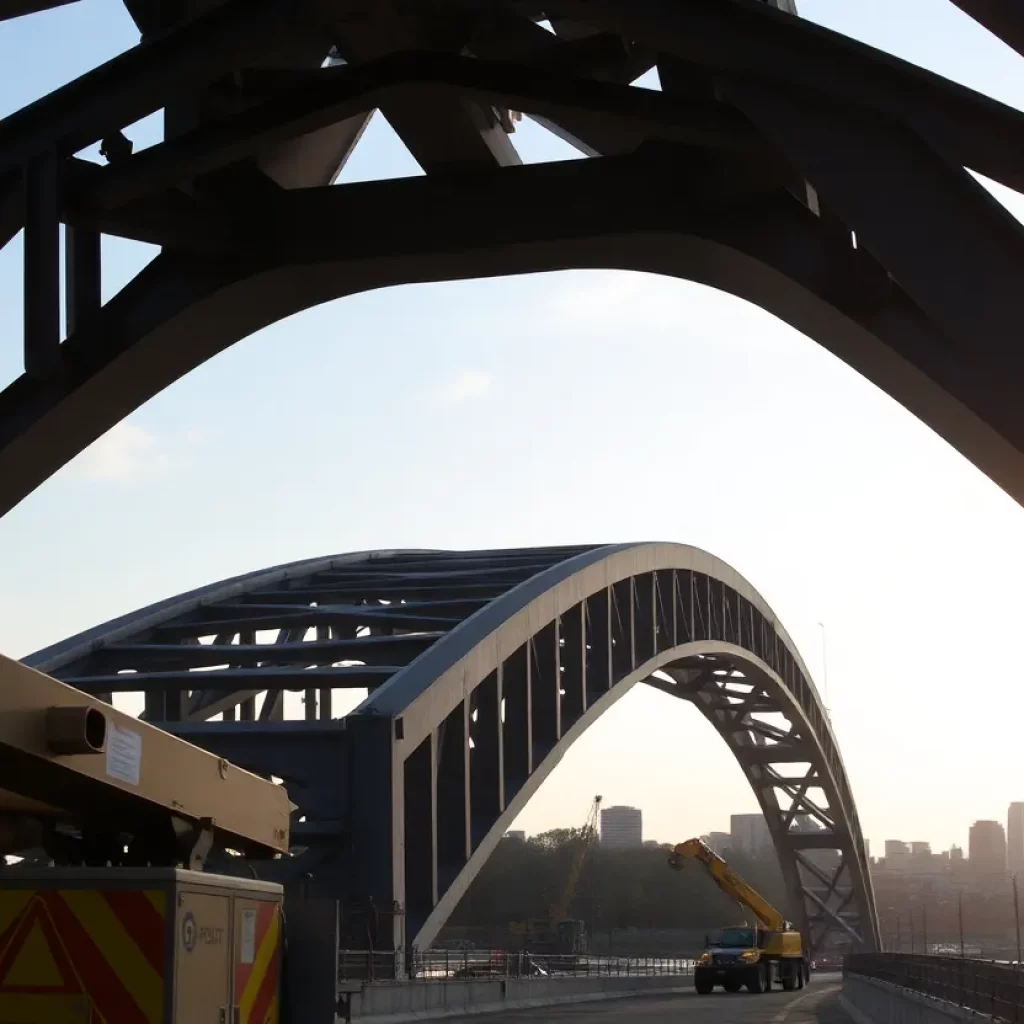 17th Street Bridge under repair in Knoxville