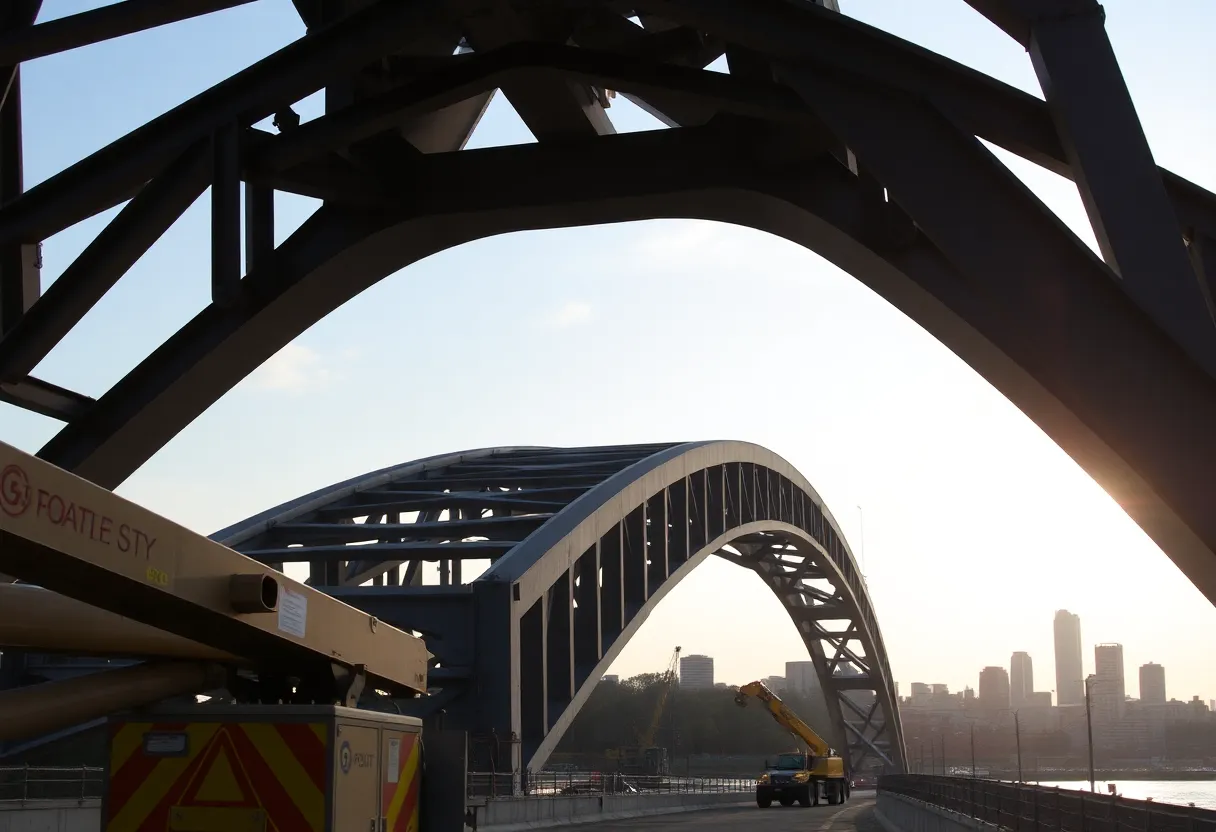 17th Street Bridge under repair in Knoxville