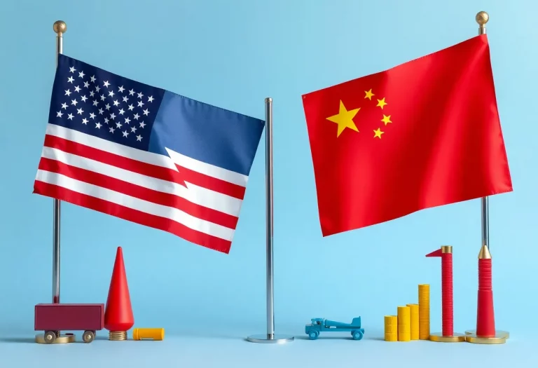 Symbolic representation of U.S.-China trade discussions