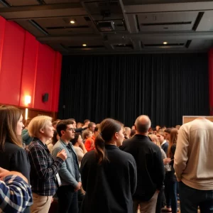 Scene from Film Fest Knox showcasing filmmakers and audience interaction
