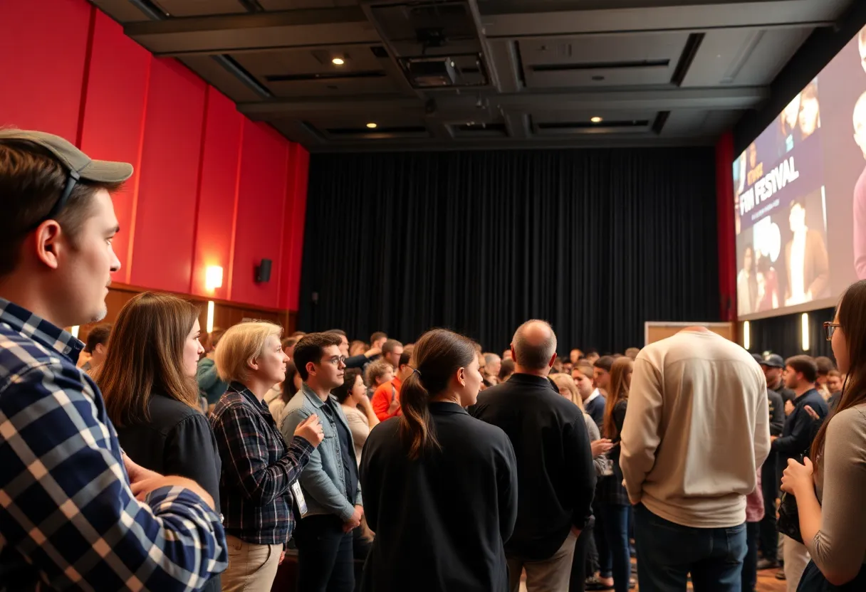 Scene from Film Fest Knox showcasing filmmakers and audience interaction