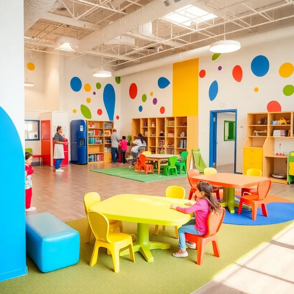 Exterior view of GiGi's Playhouse in Knoxville, a center for families with children who have Down syndrome.
