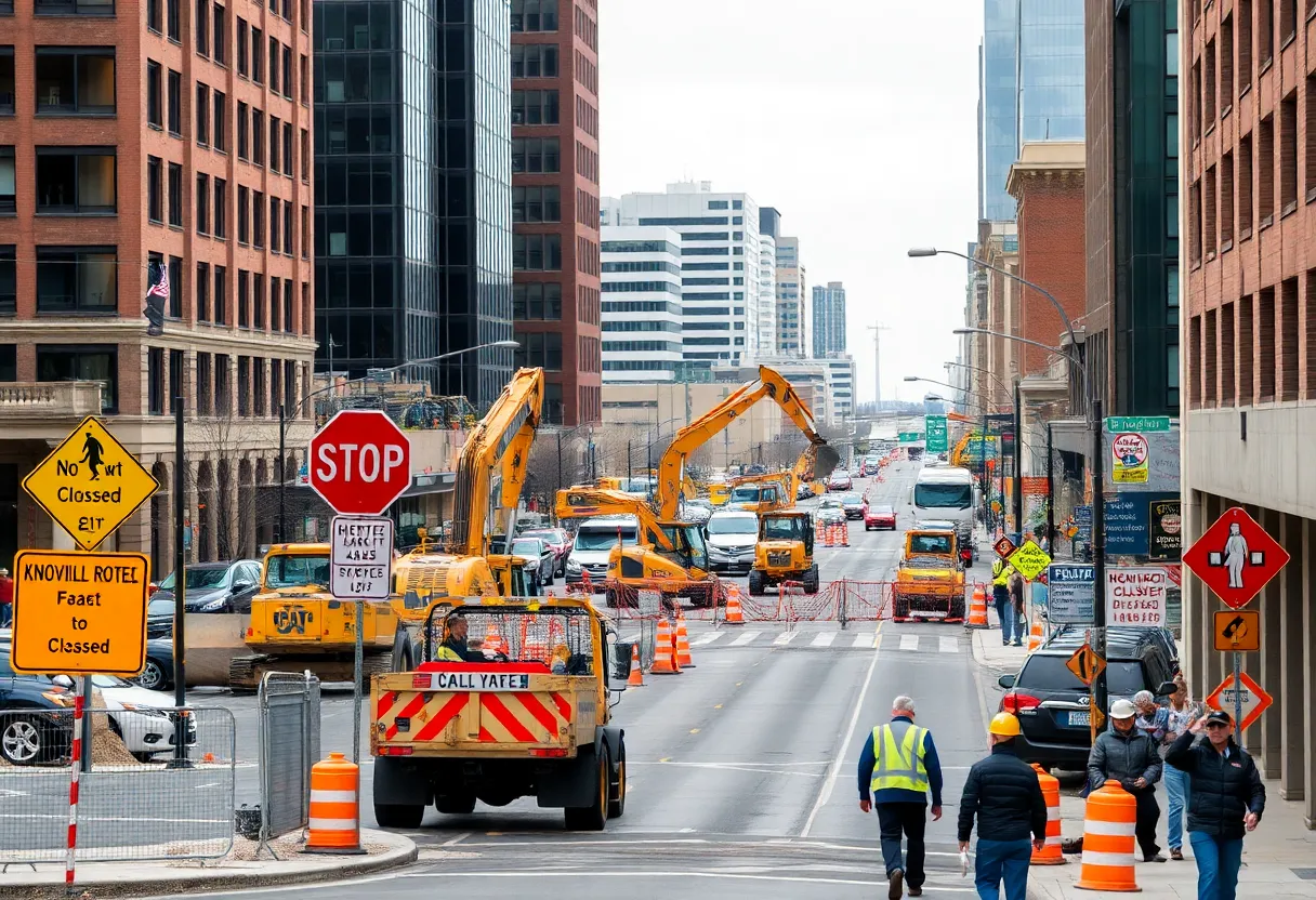 Construction work in Knoxville affecting traffic